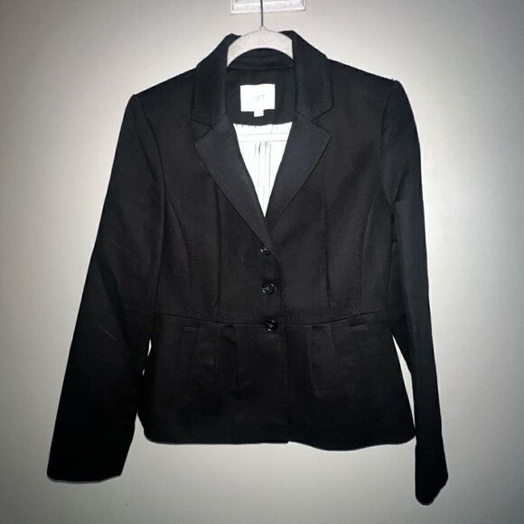 LOFT Black Pleated Blazer - Sz 4 - Picture 2 of 15